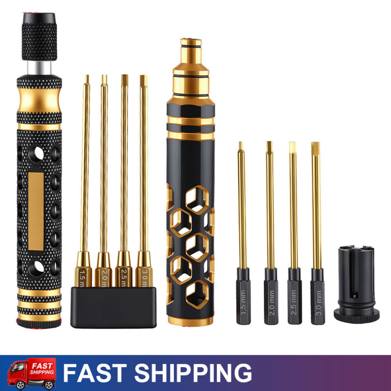 Rc Hobby Electric Screwdriver - New 4-in-1 1.5/2.0/2.5/3.0mm Titanium Plated Hex