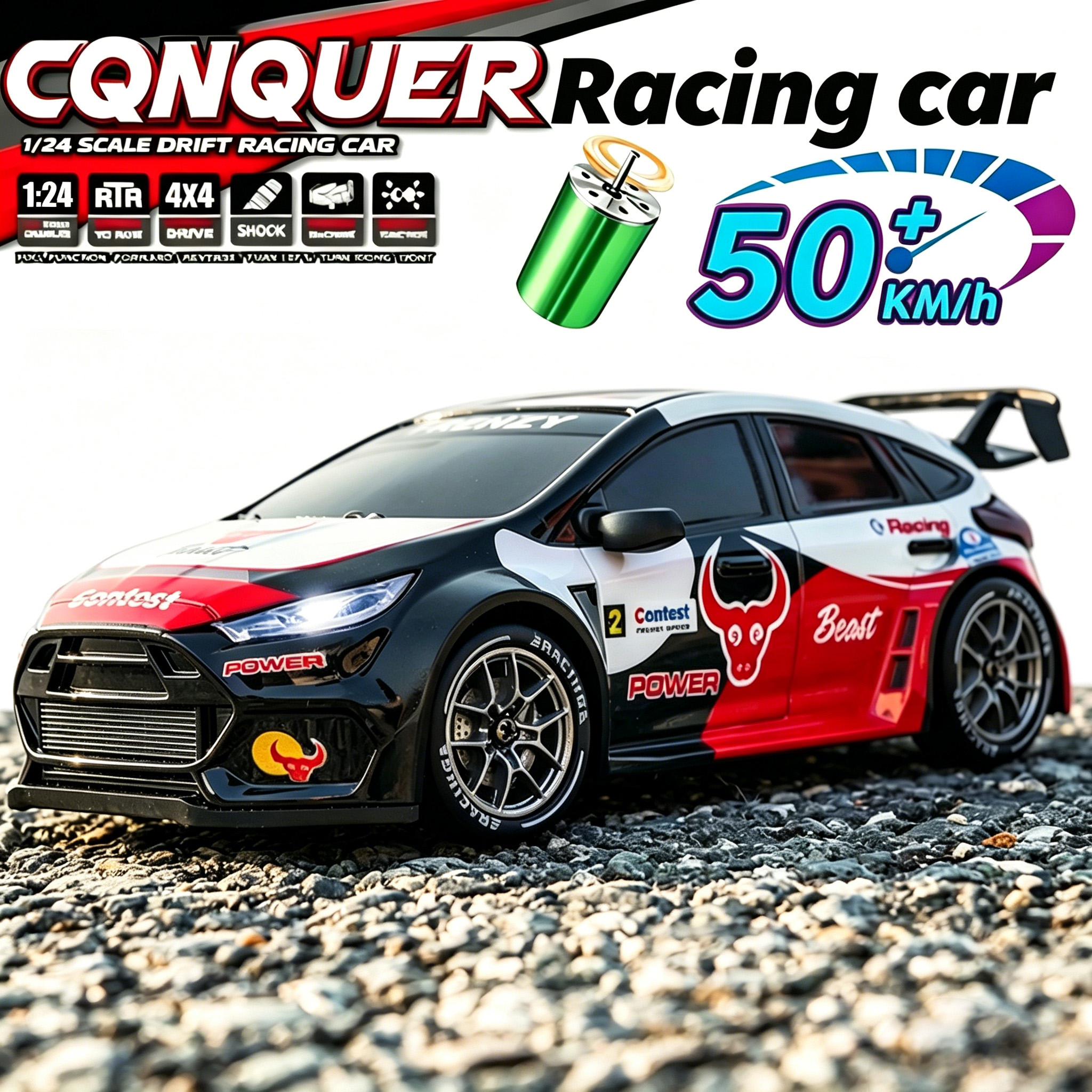 Rc Hobby Workbench - 1：24 4WD 50KM/H RC Car Stunt