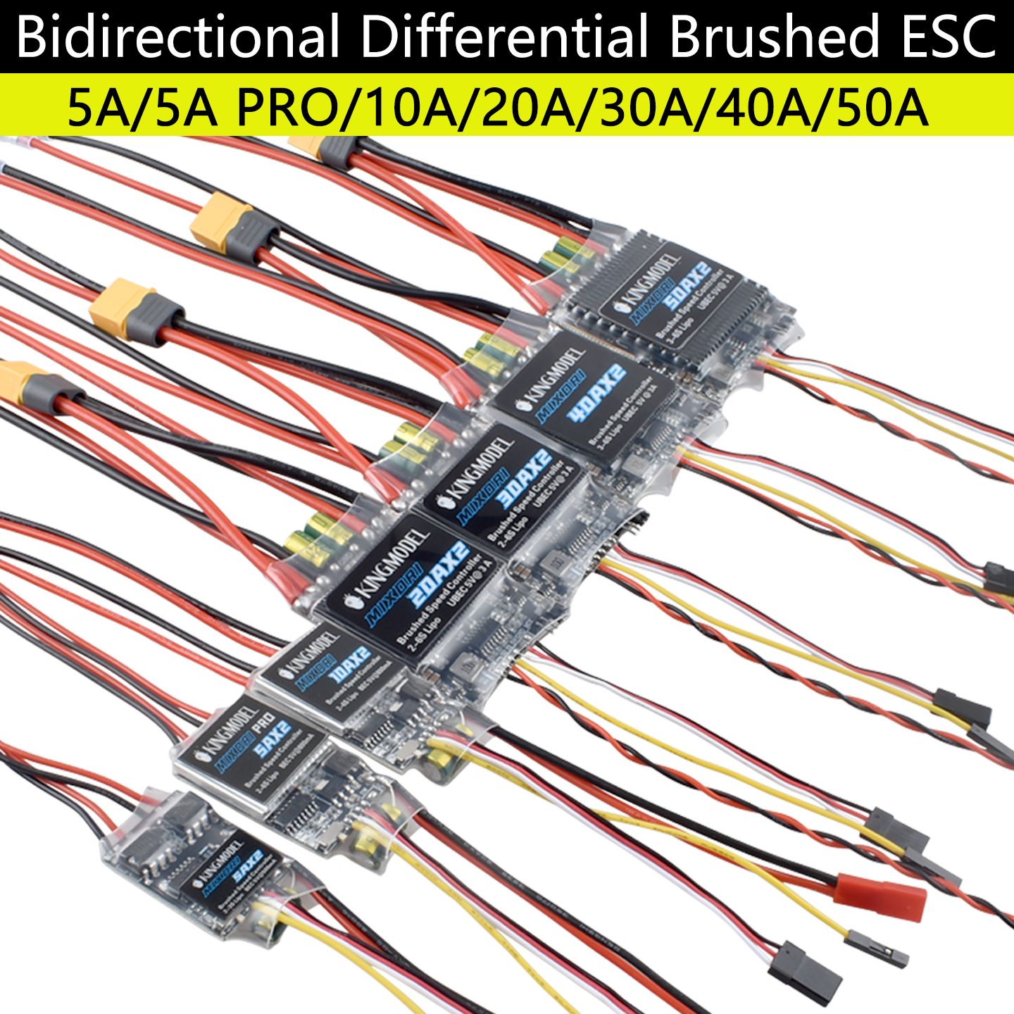 Esc Waterproof 60A - 5A/5A PRO/10A/20A/30A/40A/50A/60Ax2 Dual Way Bidirectional Brushed
