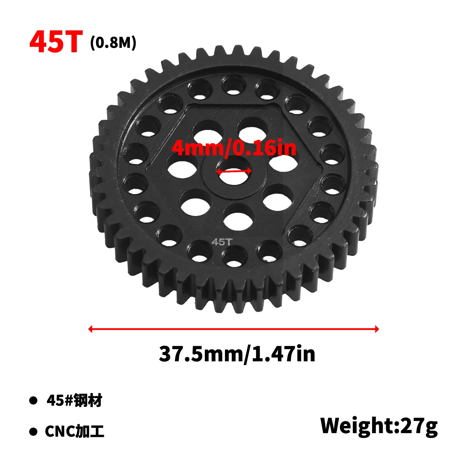 Metal Steel 39T 45T Spur Gear  – обзор и цена Rc Hobby Grade Crawler