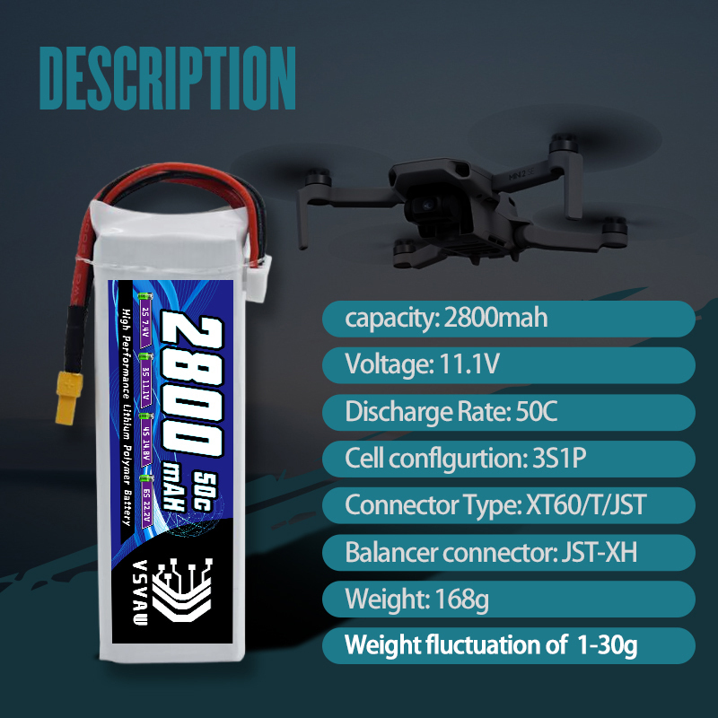 VSVAW 3S 2800mAh Lipo Battery  – обзор и цена Rc Hobby Models