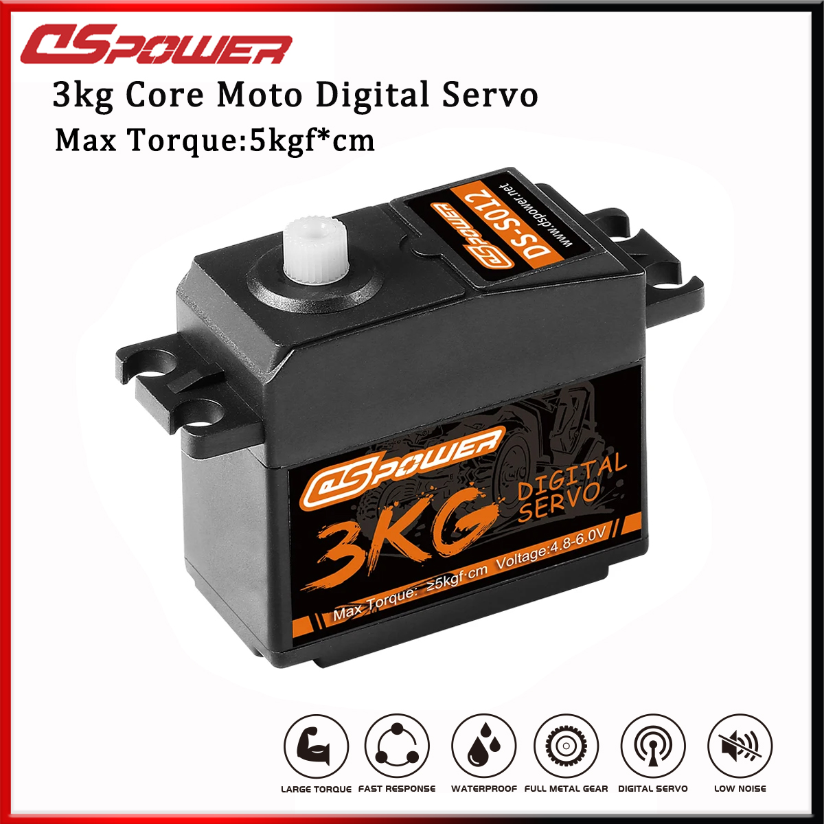DSpower 3KG Core Motor Servo D – обзор и цена Esc Waterproof 60A