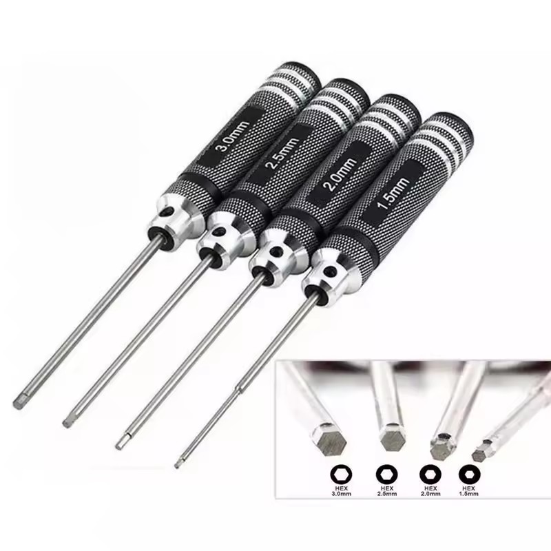 4PCS 1.5/2/2.5/3.0mm Black Hex – обзор и цена Rc Hobby Electric Screwdriver