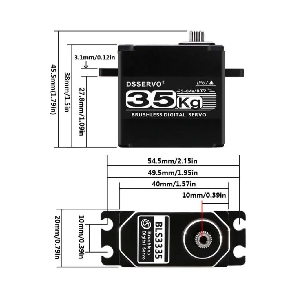 35KG BLS3335 Digital Servo Mot – обзор и цена Rc Hobby Motors