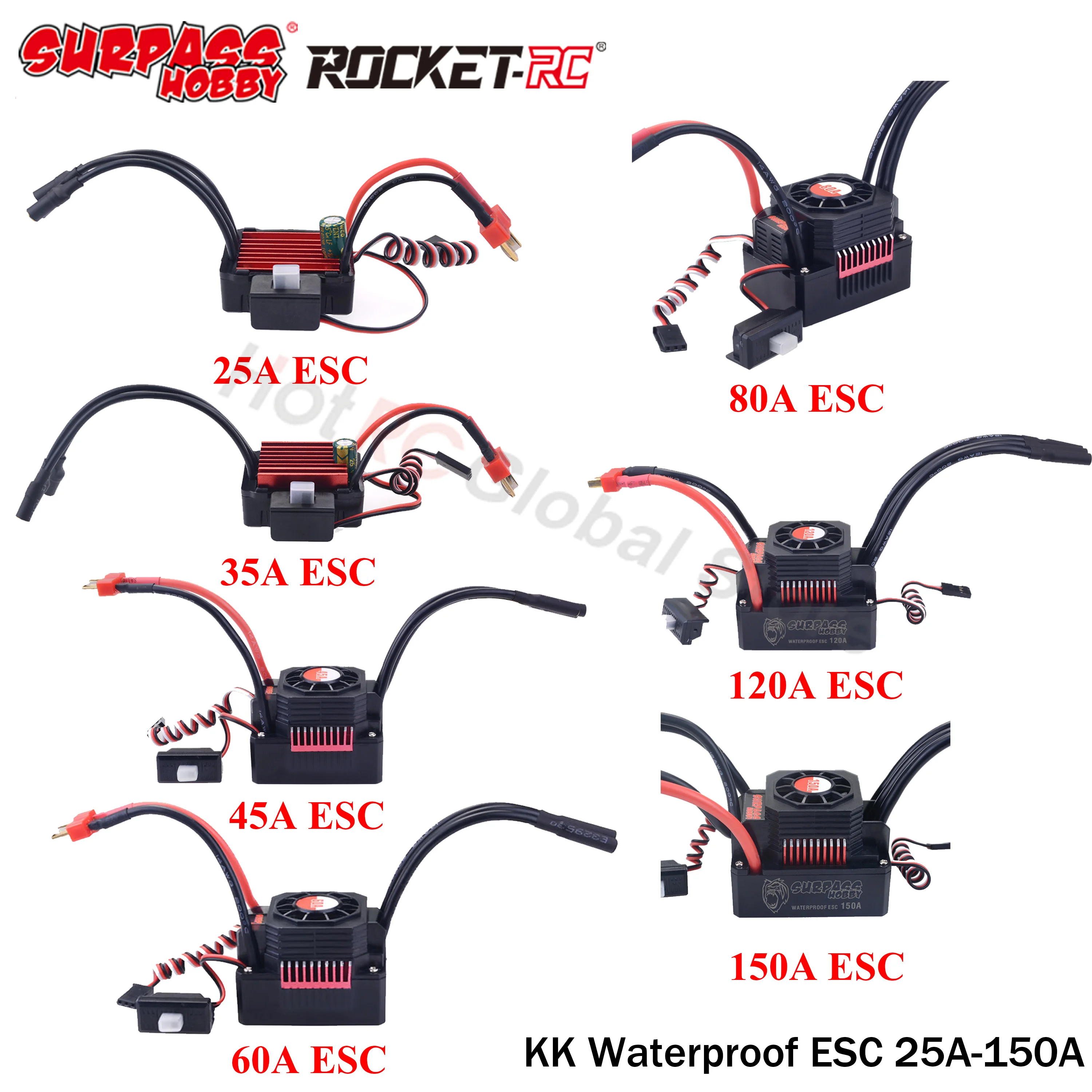 SURPASS HOBBY KK 25A 35A 45A 6 – обзор и цена Esc Waterproof 60A