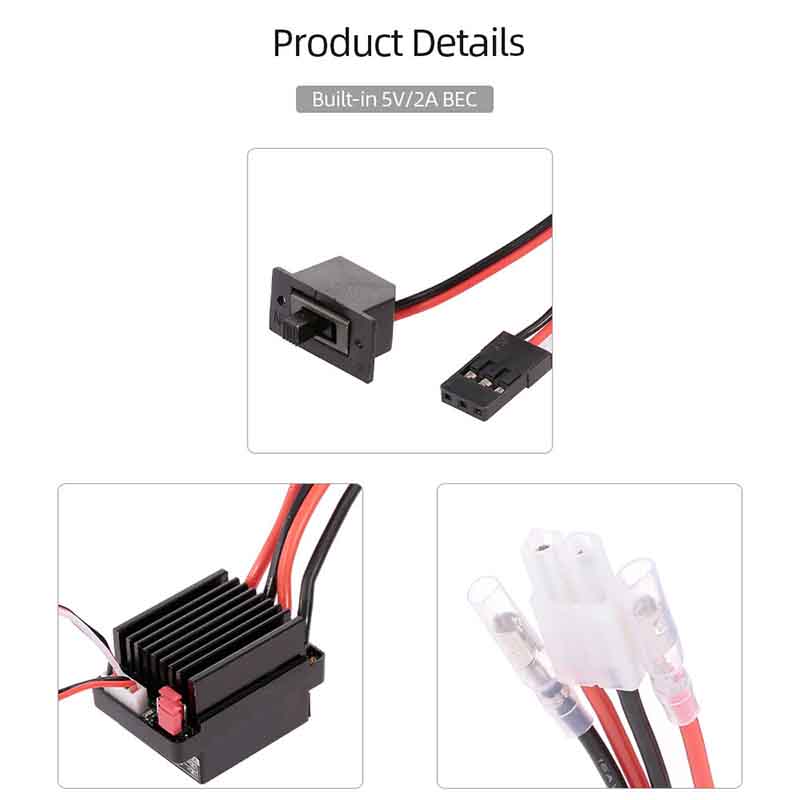 NEEBRC 320A Brushed ESC 60A El – обзор и цена Esc Waterproof 60A