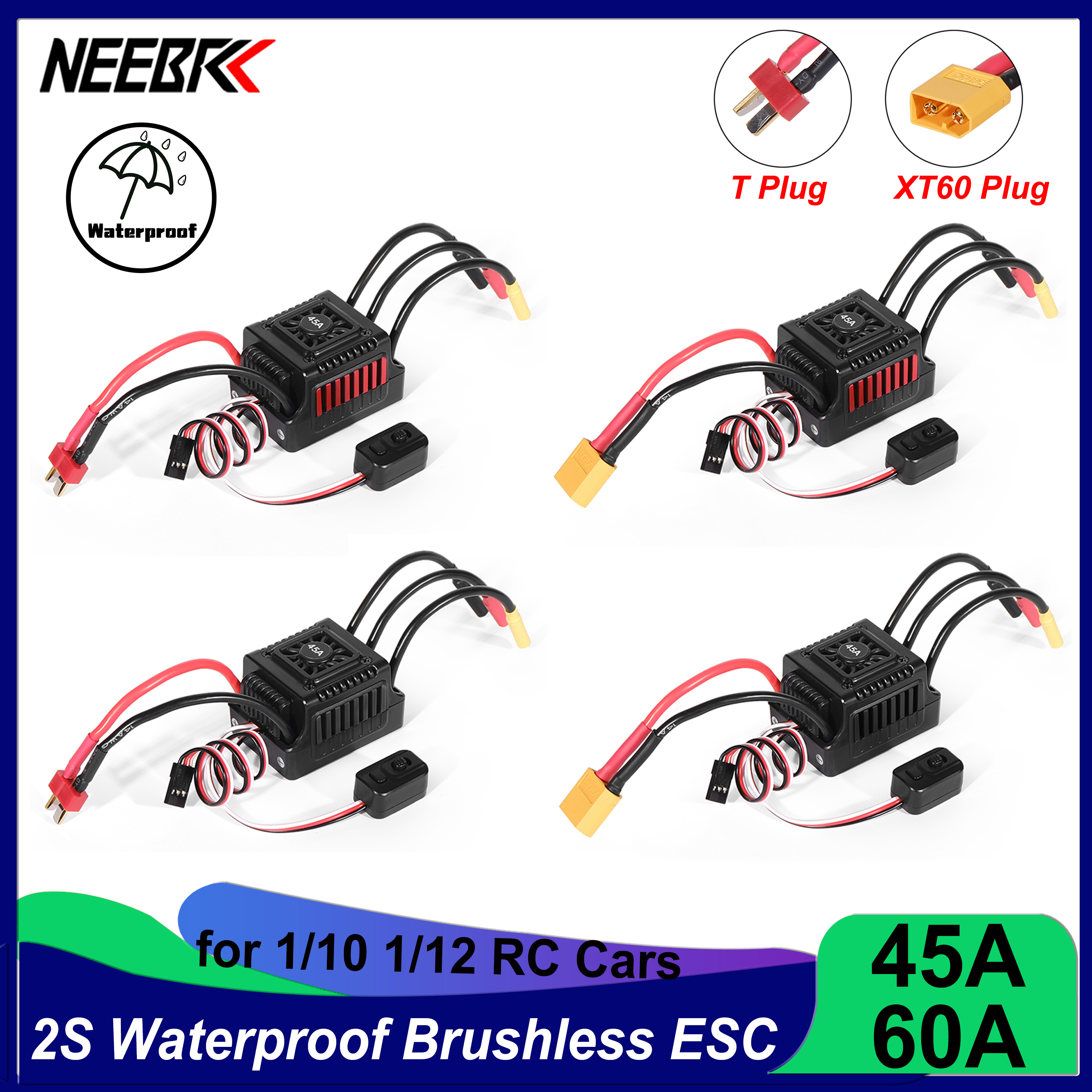NEEBRC 45A 60A Brushless ESC W – обзор и цена Esc Waterproof 60A